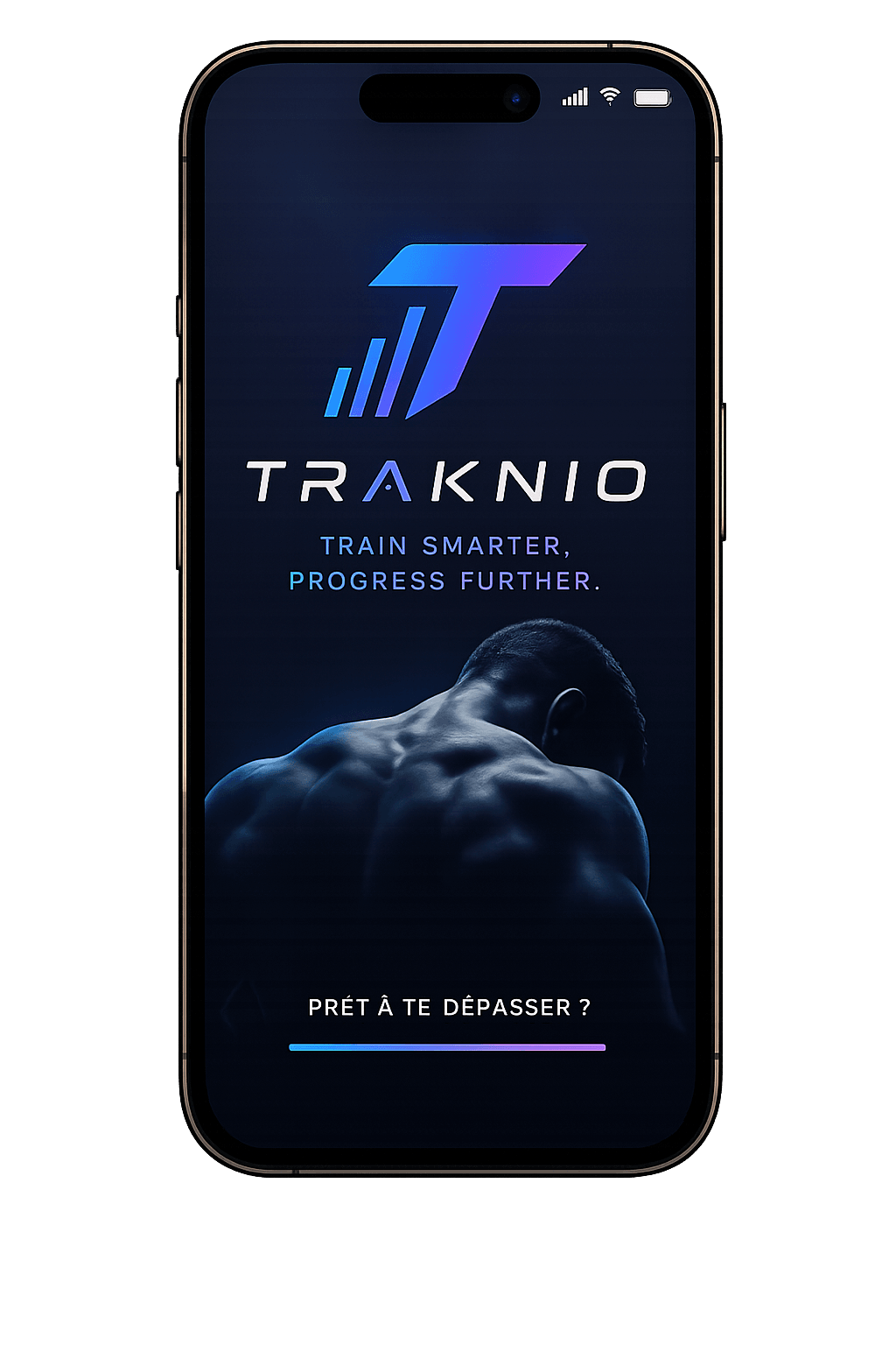 Traknio sur téléphone mobile avec interface sport